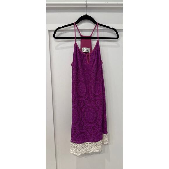 Vava by Joy Han Purple Lace Racerback Sundress, XS - Picture 2 of 8